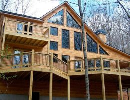 A beautiful mountain cabin that's protected with window film. Best Solar Control sample on cabin