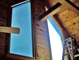 Perfect for architectural windows! Solar Inserts will maintain your view using translucent shade material available in a variety of colors and offering maximum UV protection. Before and after solar shade inserts by Best Solar Control