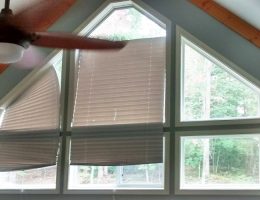 Do your windows look ugly and unkempt with ill-fitting blinds? Best Solar Control removable solar insert before photo